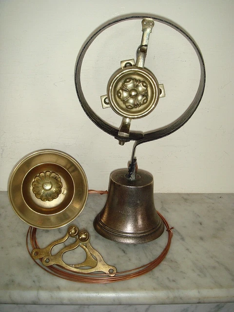 Victorian Door Bell,Servants Bell.Pull & Cranks,Antique.