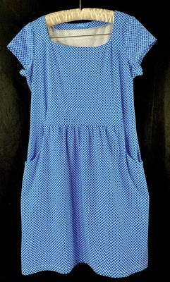 J McLaughlin Emma Dress Large L Catalina Cloth Short Sleeve Pockets