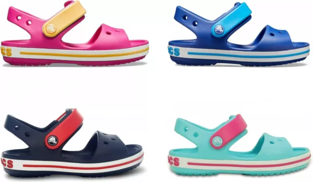 Crocs 12856 CROCBAND SANDAL Kids Childrens Summer Touch Fasten Pool Sandals