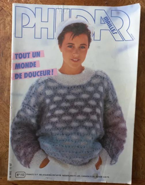 Catalogue Tricot Phildar N°113   Modeles Femme Homme  Ancien