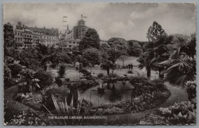 The Pleasure Gardens Bournemouth Dorset England Postcard Postmark 1962