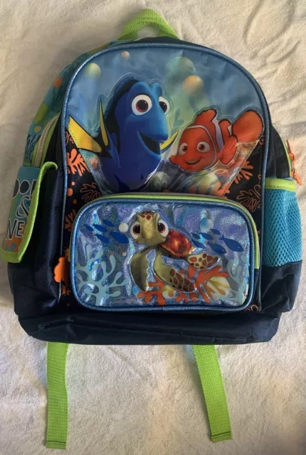 Disney’s Finding Nemo Kids Backpack - Licensed School Bag w/Dory, Nemo & Crush