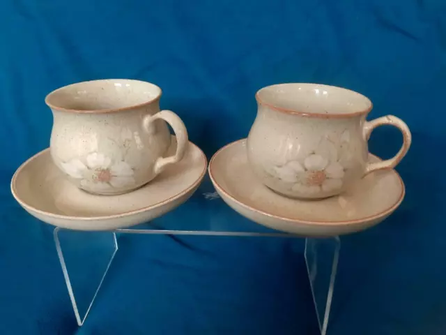 Denby Daybreak 2 x Tea Cups and Saucers