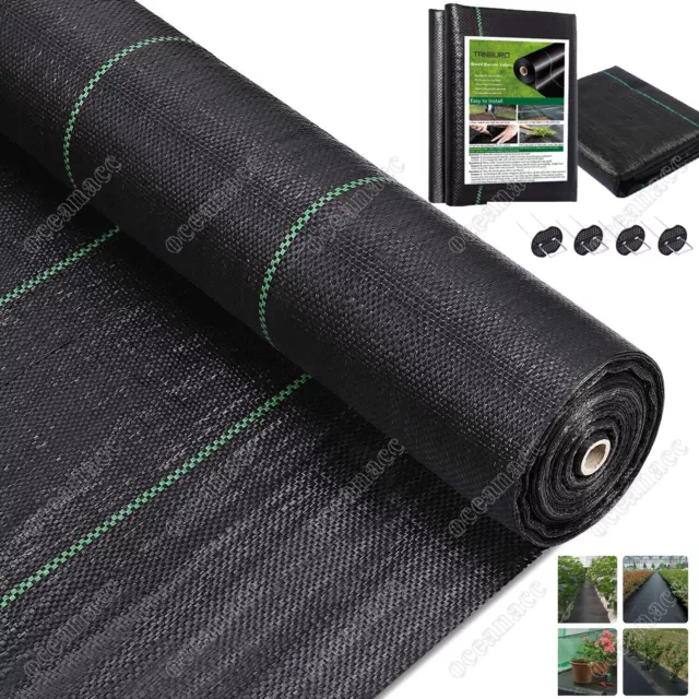 Weed Control Fabric Heavy Duty Ground Cover Membrane Sheet Garden Landscape Mat
