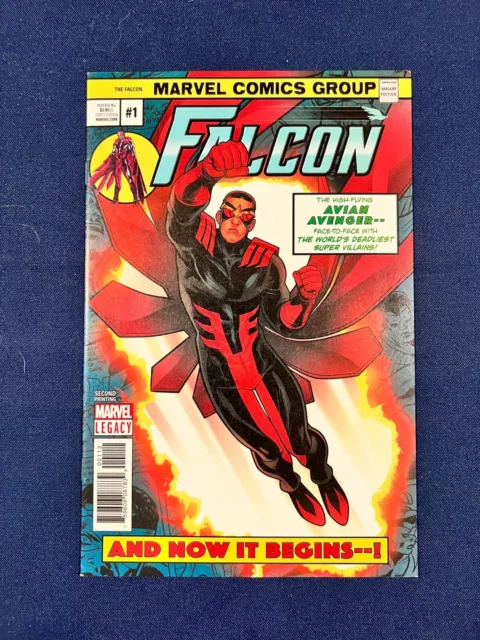 The Falcon 1 2nd Print NM Second Printing Marvel Comic Torque Iron Man homage