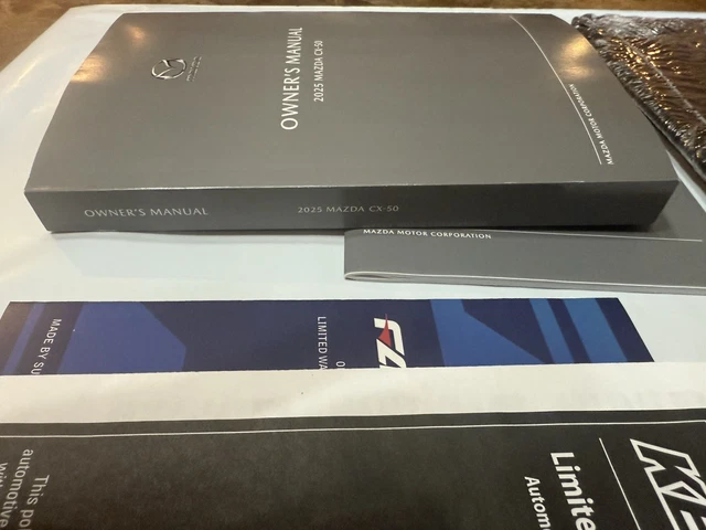 2025 MAZDA CX-50/CX50 owners manual, glovebox case, warranty info BRAND NEW $38.40 - PicClick CA