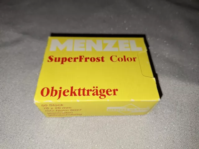 Menzel SuperFrost Color Objektträger 76 x 26 mm 50 Stück - ISO-Norm 8037