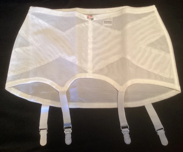 VINTAGE MONTGOMERY WARDS Open Bottom White Girdle 3X (35-36) Wide