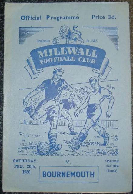 Millwall v Bournemouth 1954/55