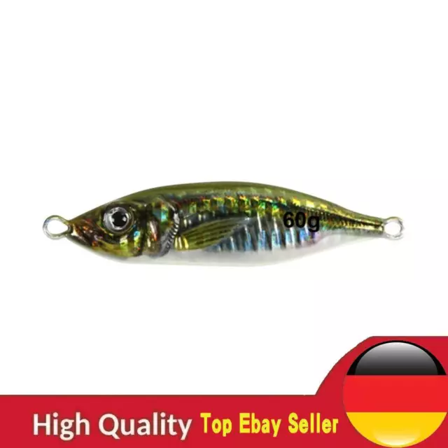 3D Print UV Luminous Mackerel Fishing Lure Fake 6.8cm 60g Bait (Gold Green)