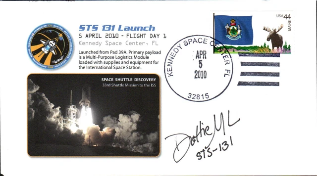 2010 HANDSIGNED Space Shuttle Astronaut Dorothy Metcalf-Lindenberger KSC 5 April