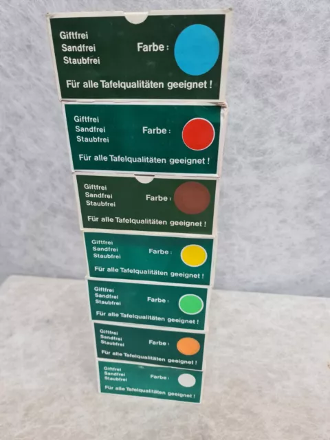 Konvolut 7 Packungen a 72x Kreide Tafelkreide  Malkreide Schulkreide
