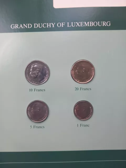 Coin Sets of All Nations - Grand Duchy Of Luxembourg Unc Coin Set Coa Inc