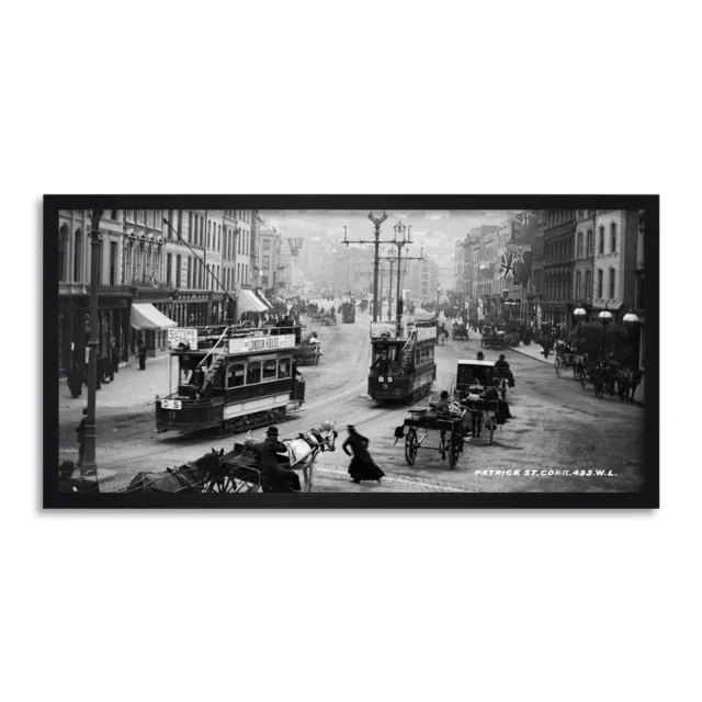 Patrick Street Cork Ireland 1902 Photo Long Framed Wall Art 25X12 In