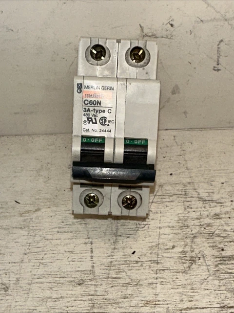 New Merlin-Gerin multi9 C60N Circuit Breaker C3 2-pole Type C New Merlin-Gerin multi9 C60N Circuit Breaker C3 2-pole Type C