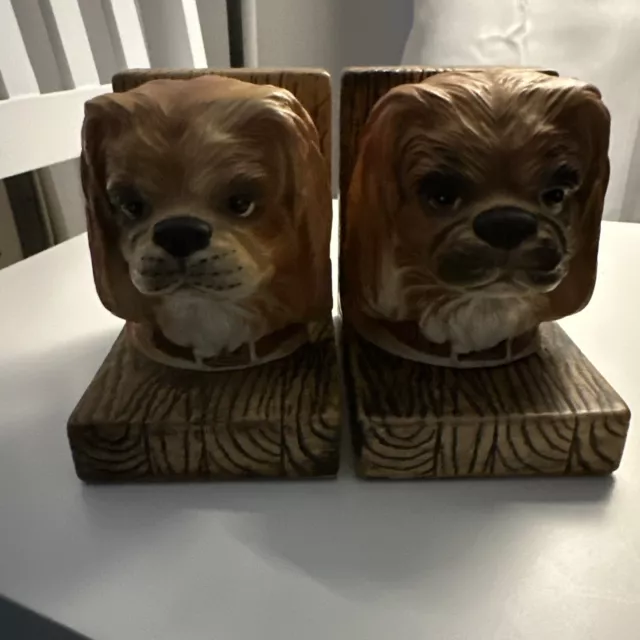 Vintage Lefton Pekingese Bookends