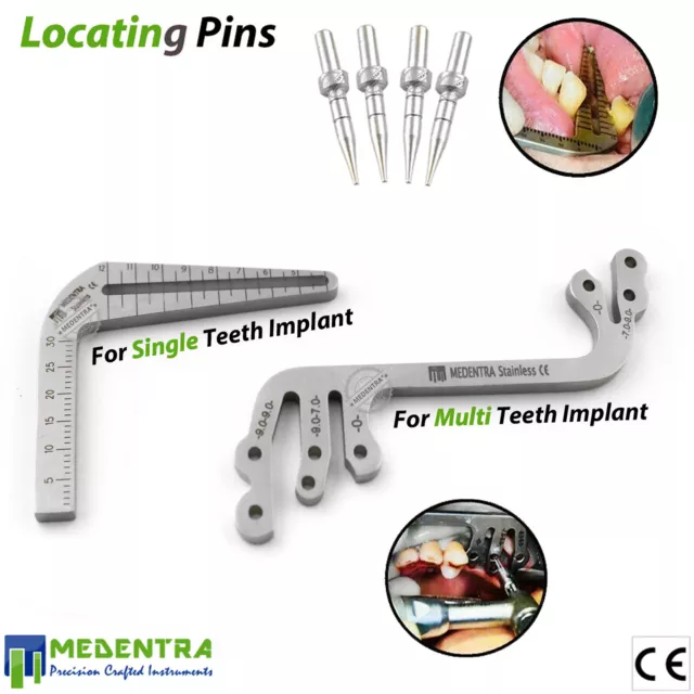 Dental Implant Guide Locator Drills Measuring Ruler Tool Calipers Bone Ridge CE