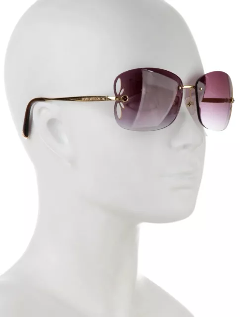 Louis Vuitton Lily Sunglasses Gold Pink Swarovski Crystal Limited Edition  RARE!