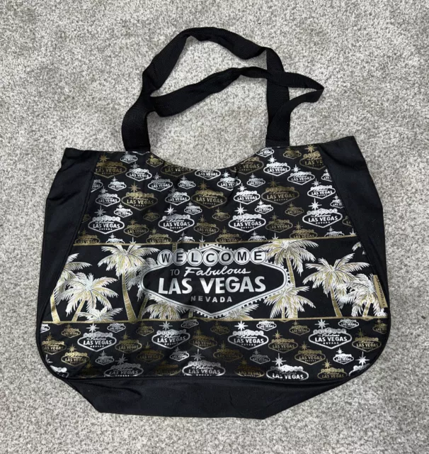 Bellagio Las Vegas Tote Bag Reusable Gym Yoga Lunch Small Tan/Gold Carry-On