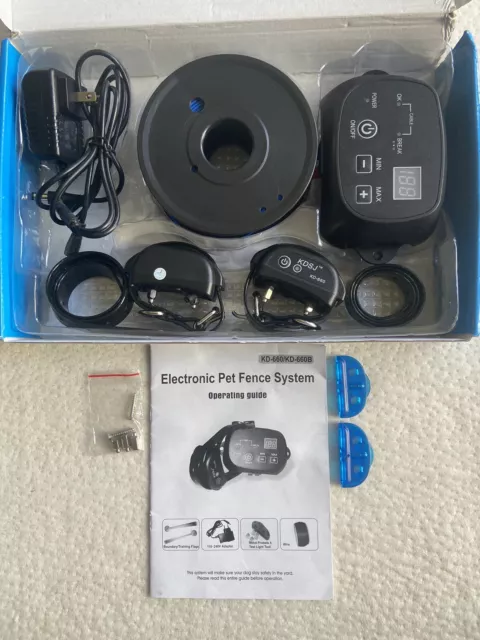 Wireless Electronic Pet Fence System KD660B 2 Collar Receivers Read Description! 2