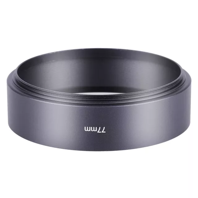 77mm Standard Screw-in Mount Metal Lens Hood For Nikon Pentax Sony Olympus Sigma