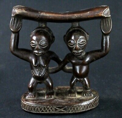 Art African Arts First - Superb Backing Nape IN Caryatids Luba - 18 CMS