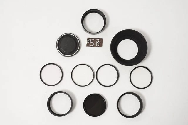 Pentacon, Canon, Tokina, Cokin Minolta Lens Caps and Hood fit 58mm Lot de 10