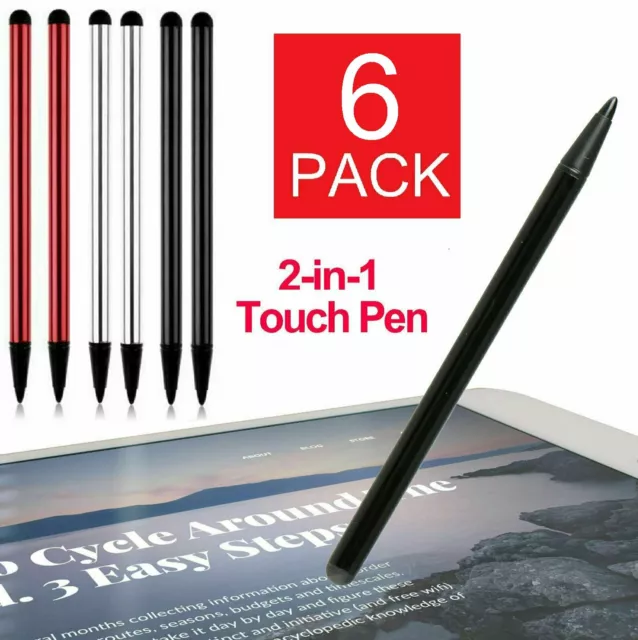 2 in 1 Universal Stylus Touch Screen Pen for iPhone iPad Samsung Tablet Phone PC
