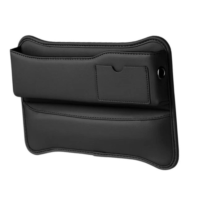 2 Pcs Coussin Remplisseur D'Écart Siège Auto En Cuir PU - Noir