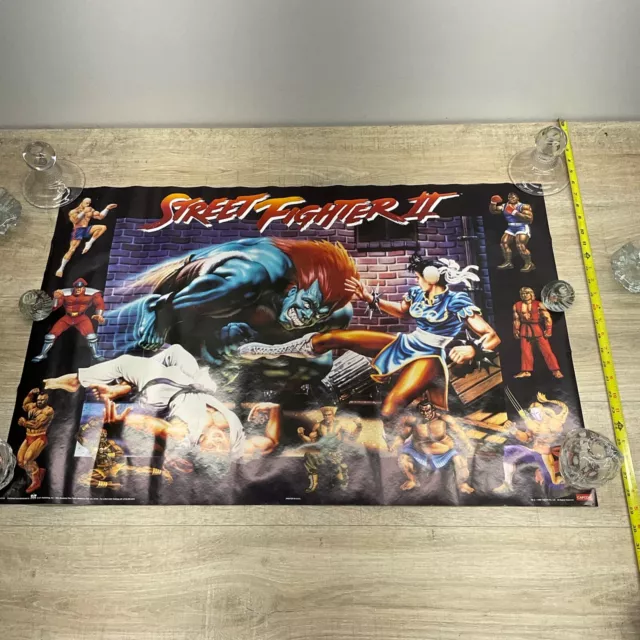 VINTAGE 1992 STREET Fighter II 2 Poster Capcom RARE 35x23 $100.00 ...