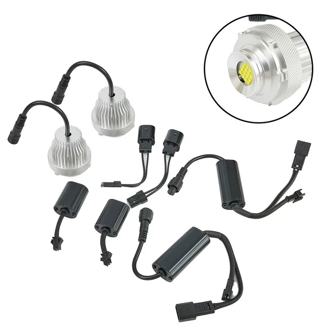2x LED Angel Eyes 80W LED Halo Rings Headlight Bulbs For E60 E61 LCI 2007-UP