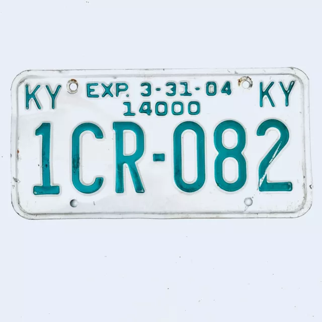 2004 United States Kentucky 14000 lbs Truck License Plate 1CR-082