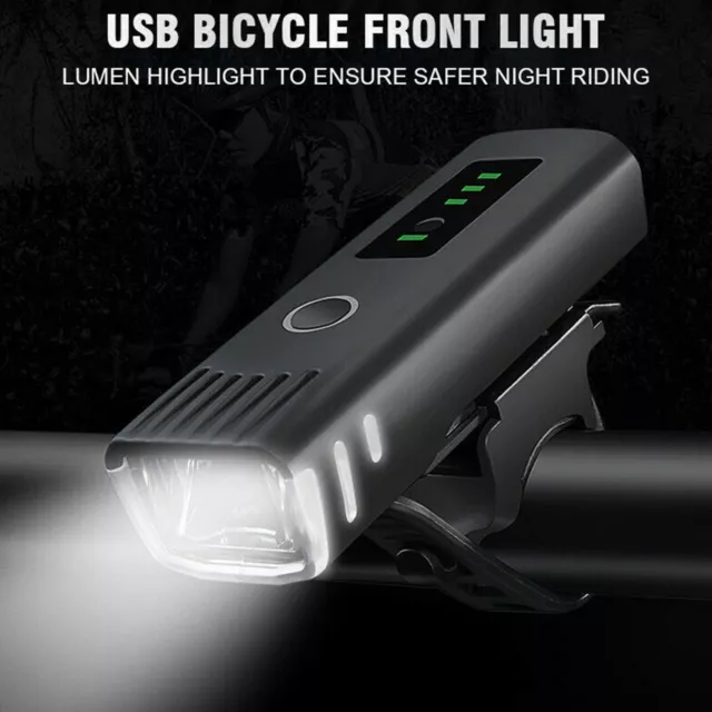 USB Rechargeable LED Bicycle Headlight Bike Head Light Front Lamp Waterproof