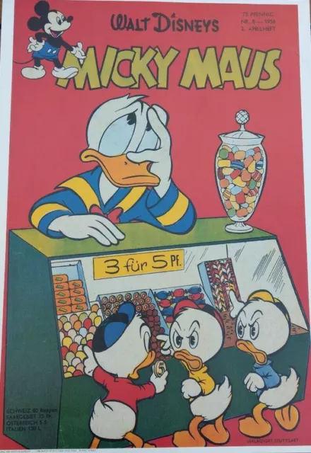 Carl Barks World Tour 1994-2000 Kunstdruck: Micky Maus, Heft 8 1956.