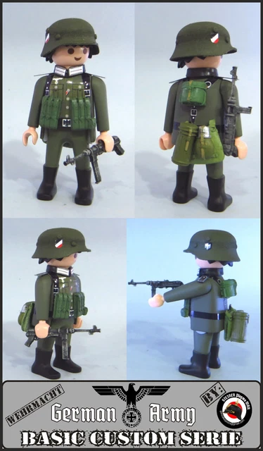 Soldat Playmobil Custom WW2 Allemand - Figurine Personnalisée Seconde Guerre Mondiale Avec MP40