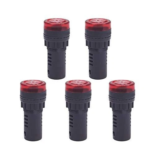 Othmro 5Pcs Red Indicator Light AC/DC 110V Plastic LED Indicator Signal Lamp ...