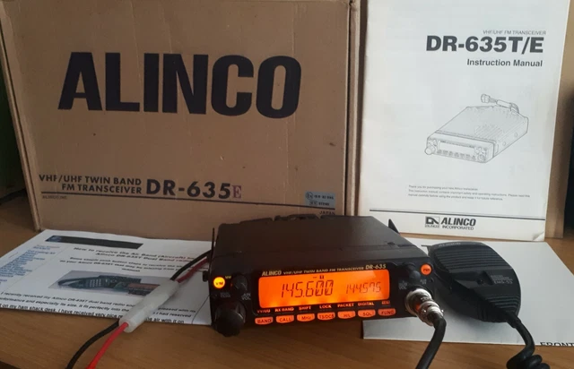 ALINCO DR 635 Vhf Uhf Dual Band Dual Watch Transceiver box'd with