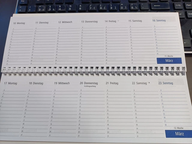 KALENDER 2025, TISCHKALENDER 2025, Tischquerkalender 2025 