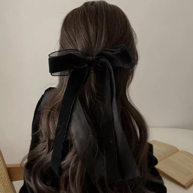 Ribbon Hairpin Velvet Hair Hoop French Hair Clip  Lady Girls