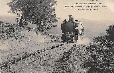 Cpa 63 Le Tramway Du Puy De Dome A L'entree Du Bois Des Charmes (Train