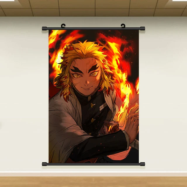 Anime Demon Slayer: Kimetsu no Yaiba Rengoku Kyoujurou HD Wall Scroll Poster Y3