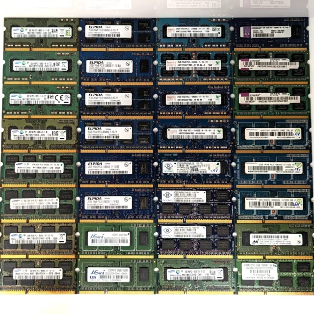 Job Lot 32x 2GB PC3 DDR3 Laptop RAM SODIMM Wholesale Bulk Memory