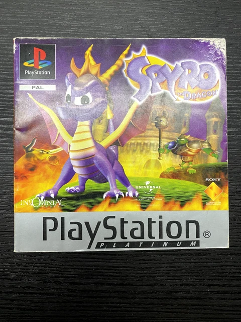NOTICE SEULE (manuel) Du Jeu Spyro The Dragon Pour PlayStation 1 (PS1) - Etat Correct