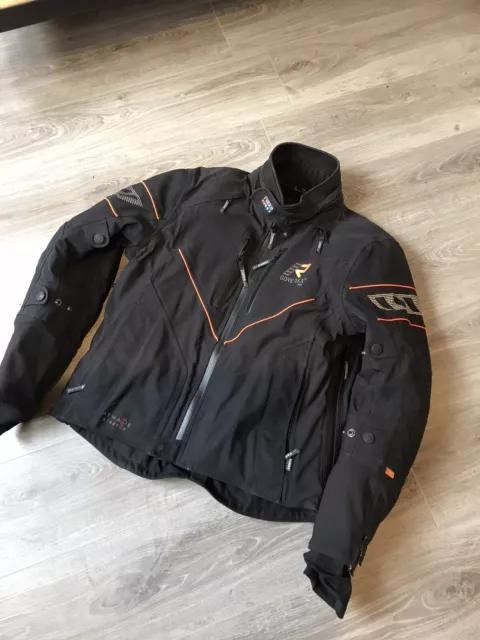 Rukka Nivala 2.0 Mens Black Orange Gore-Tex Laminate Motorcycle Jacket (Size 52)