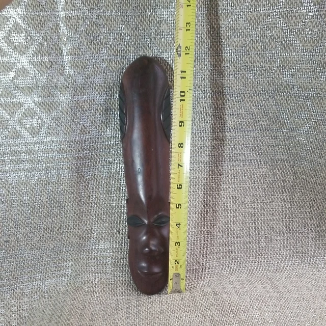Vintage small  hand carved Wood FESTIVAL African TRIBAL Mask