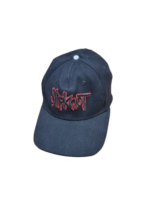 Slipknot Metal Band Black Hat Red Outline Logo M/LG FlexFit Fitted Baseball Cap