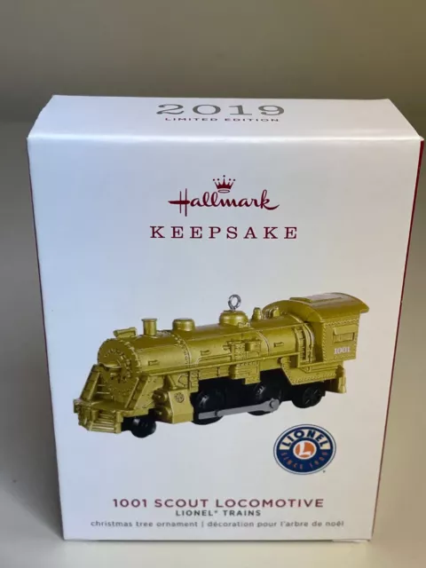 Hallmark Lionel 1001 Scout Locomotive Ornament Gold Tone 2019 Limited Edition NI