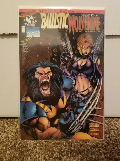 Ballistic Wolverine #1 (1996) Marvel/Top Cow Devil's Reign! Joe Benitez Art! Nm