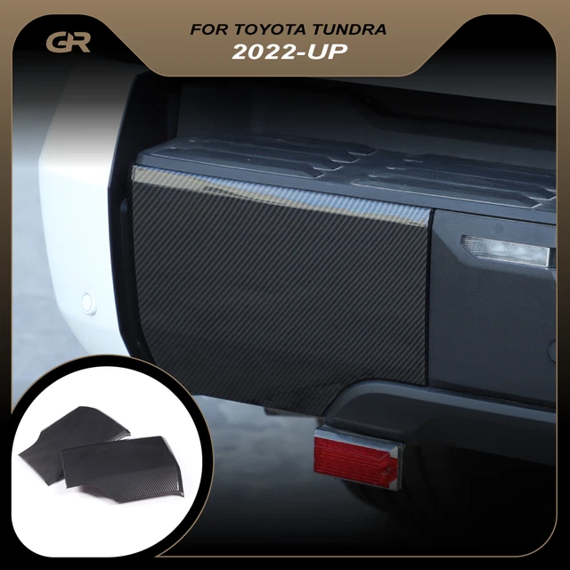 For Toyota Tundra XK70 2022 Rear Bumper Side Step Panel Cover Trim Carbon Look