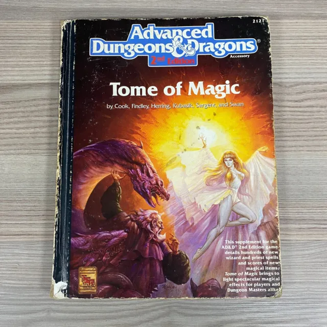 Advanced Dungeons And Dragons 2Nd Edition Tome Of Magic 2121 Rpg Book 1991 Tsr